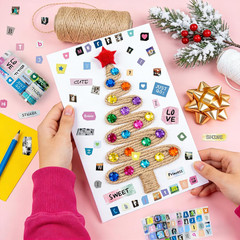 850 Pcs Vintage Letter Stickers Set, Self-Adhesive ABC Alphabet for Crafts