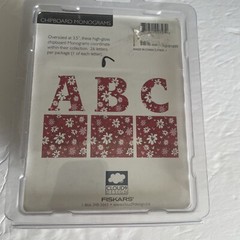Cloud 9 Design Chipboard Monogram Letters Flower Design 3.5” Letters A-Z BN
