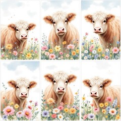 Highland Cow Decoupage Rice Paper For Ornament-Wood Art A4 1 Sheet