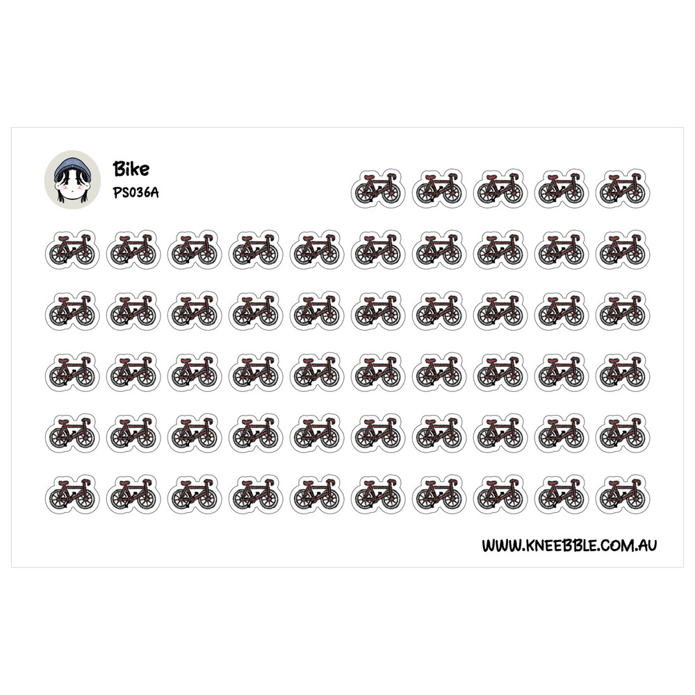 Bike Planner Stickers – Decorative Bicycle Cycling Planner Decals for Travel Org