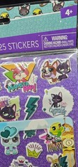 Hasbro Littlest Pet Shop Puffy Stickers With Sticker Frame 2019 Cats Cartoon