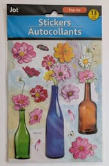 Flowers In Glass Bottles Vases Scrapbooking Stickers By Jot