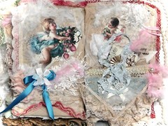 Mixed Media Scrapbooking Lace Junk Journal Fantasy Nymphs and Angels By Khatsart