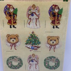Lot/6 VTG Gibson Christmas Stickers (5) Sealed & (1) Pack Missing One Sticker