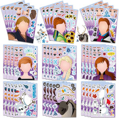 36PCS Make a Face Stickers for Kids, Birthday Party Favors Stickers for Kids, Fu