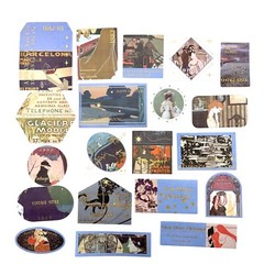 Vintage Style Advertising Poster Washi Paper Stickers Journals Scrapbooking