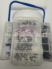 Craft Organizer Carry Case w/Sequins Pearls Rhinestones Brads Embellishments NEW