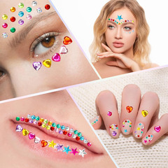 Small Rhinestone Gem Stickers for Crafts, Scrapbooking, DIY Decoration