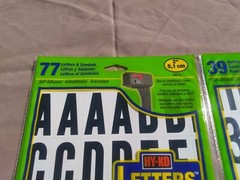 2″ VINAL STICKERS LETTER AND NUMBERS COMBONATION PACK GENERAL USE AS SHOWN