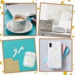 18 Sheets Small Letter Stickers Mini Numbers Stickers Letter Gold, Silver