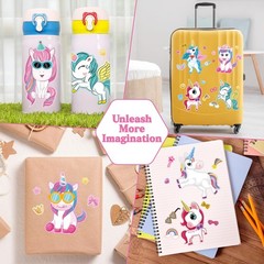 24 Sheets Make Your Own Unicorns Sticker, Unicorns Party Favors Face Stickers…