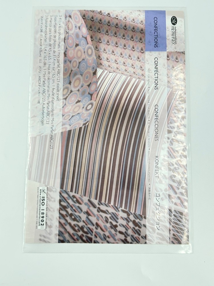 Creative Memories Connections Cardstock Stickers ABC 123 1 Sheet