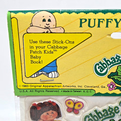 VINTAGE 1983 STICK-ONS CABBAGE PATCH KIDS PUFFY STICKERS NEW IN PACKAGE SEALED
