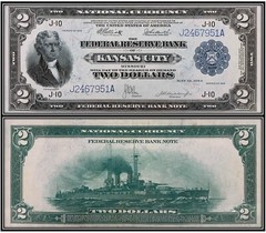$2 Two Dollar 1918 Federal Reserve Bank Note (US CURRENCY STICKERS) (Lot Of 5)