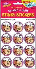 Raisin Bread Scent Scratch ‘N Sniff Stickers, 24 Seals/Pack, 1980S Designs