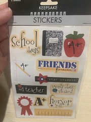 NEW Essentials School Days Keepsake Stickers 2 sheets acid/lignin free