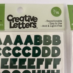 2 Making Memories 7/16” Chunky Forest Green Creative Letters Alphabet Stickers