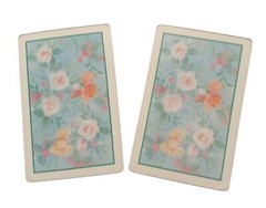 Pastel Blue Pink Roses Flowers Cards White Border Junk Journal Scrapbook Crafts