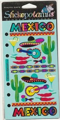 Vintage Stickopotamus Binder stickers MEXICO theme 70073 FAST FREE ship!