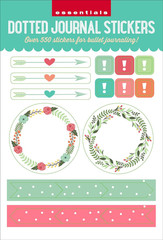 Essentials Planner Stickers for Dotted Journals (Set of 550+ Stickers. Great for