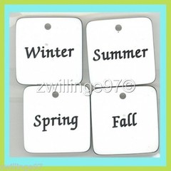 2 SETS SCRAP ESSENTIALS SEASON TILES 8 Pcs Spring Summer Fall Winter JoAnn ARTS