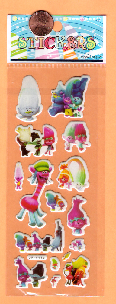 Trolls Stickers – Poppy, Branch, DJ Suki, Cooper and more – Free Shipping