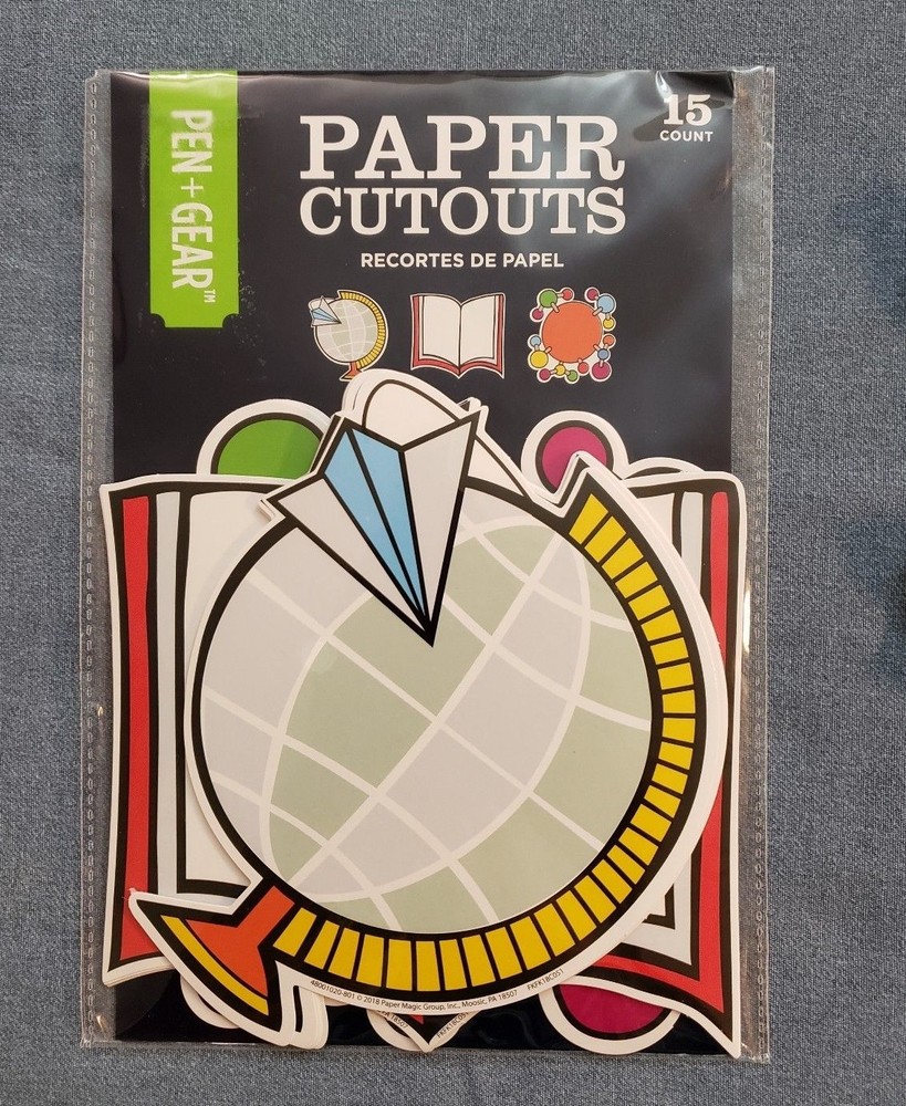Pen + Gear 15 Count Paper Cutouts (3 Different Shapes)|New|USA SELLER|SHIPS FAST