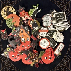 Anna Griffin CREEPY HALLOWEEN Stickers with Sentiments- 35 pcs total