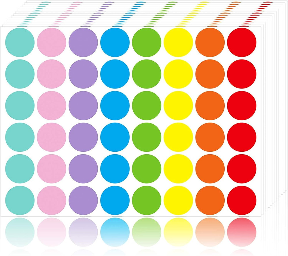 Dot Stickers,1440 PCS Color Code Label, 1Inch Garage Sale Stickers, Yard Sale Pr