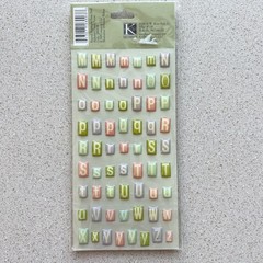 ✍️k&co EPOXY ALPHABET STICKERS Beyond Postmarks mini 3D letter Brenda Walton 🔤