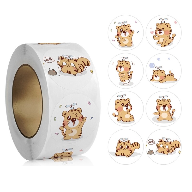 500 Pcs/Roll Cartoon Insect Stickers Animal Stickers Kids Rewards Stickers