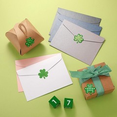 1500 Pcs St. Patrick’s Day Shamrock Sticker Irish Roll Adhesive Clover Sticke…