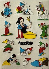 SNOW WHITE Rub-On Transfers (13pc)Disney•Seven Dwarfs •Cartoon•Card Making•