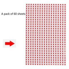 60 Sheets/Pack Adhesive Arrows Labels Stickers for Inspection Defect Marking