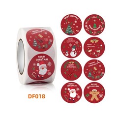500pcs/Roll Decoration Merry Christmas Roll Paper Party Sticker Gift Label
