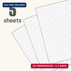 1/4″ White Dot Stickers 2750 PCS Small Round Circle Stickers Tiny Mini Little Co