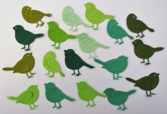 Bird Birds Die Cut Paper Scrapbook Card Making Embellishment 18pc