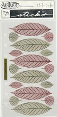 Sticko Classic stickers VELLUM RED & GREEN LEAVES 55173 FAST FREE ship!