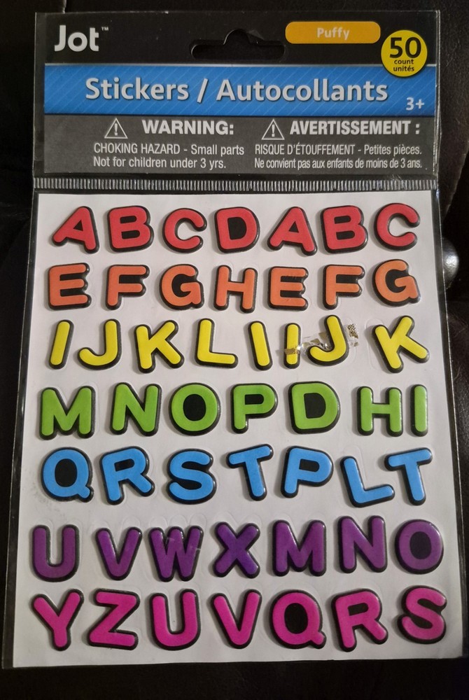 Alphabet Stickers Raised Letters