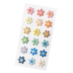 Jen Hadfield FLOWER CHILD (36) MINI PUFFY STICKERS (2) SHEETS scrapbooking