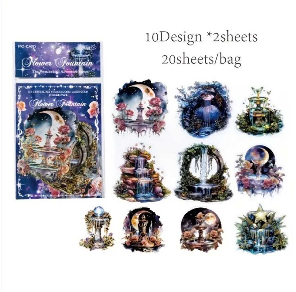 20pcs P.E.T. Fairy Tale Series Stickers- Scrapbook, Journal, DIY Crafts & Cards