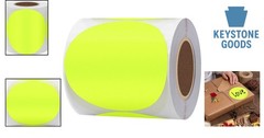 Fluorescent Yellow 3-inch Round Color Coding Dots – 200 Pack