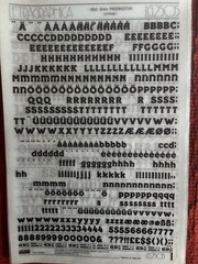 5 Letraset INSTANT LETTERING Transfer Letters 36pt & 48pt Paddington NICE 1