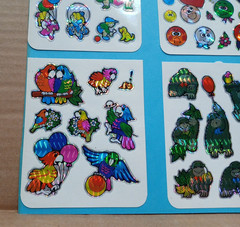 Vintage 1980s Prism Sticker Lot 12 Vending Sheets Unicorn Gorilla Snail Frog BJ