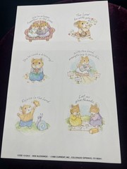 24 Vintage Stickers Current, Inc. Wee Blessings Forest Folk Mice 4 Sheets New