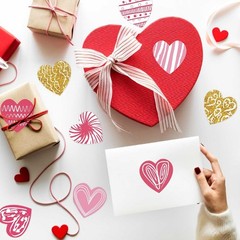 Heart Stickers for Kids, Valentines Day Colorful Heart Stickers Valentine’s Day