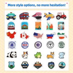 30 Pcs Fake Passport Book for with 300 Non-Repeating Stickers (Including 6 Th…