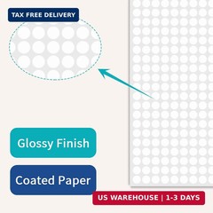 1/4″ White Dot Stickers 2750 PCS Small Round Circle Stickers Tiny Mini Little Co