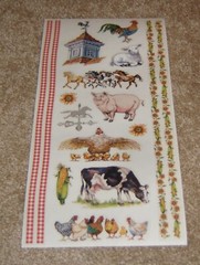 PSX Designs Sticker Sheet ~ Down on the Farm…..Farm Animals, Corn Cob Borders