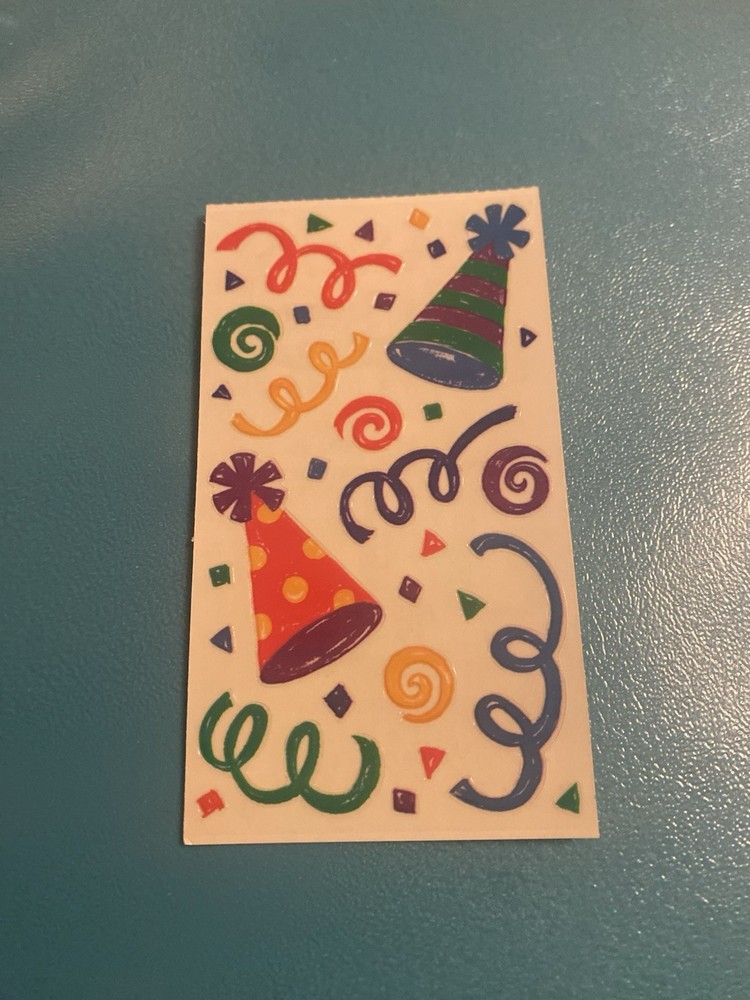Vtg Frances Meyer Party Hats Sticker Mod